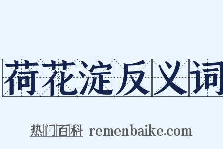 荷花淀反义词是什么意思的图片